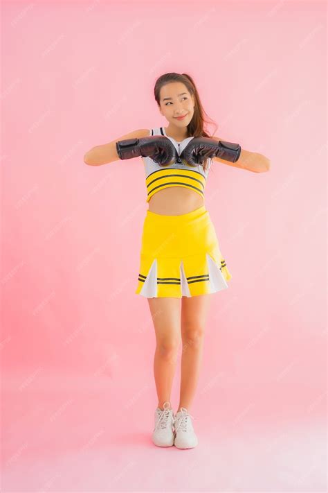 Free Photo | Portrait beautiful young asian woman cheerleader with