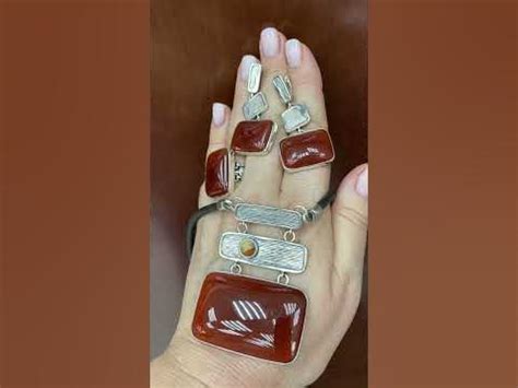 СЕРДОЛИК в СЕРЕБРЕ! Колье, кольцо и длинные серьги. Каталог Циркон С ...