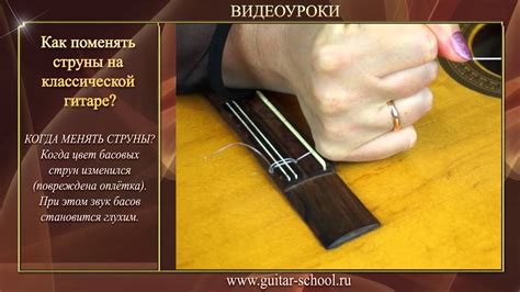 Как поменять нейлоновые струны на классической гитаре. Замена струн на ...