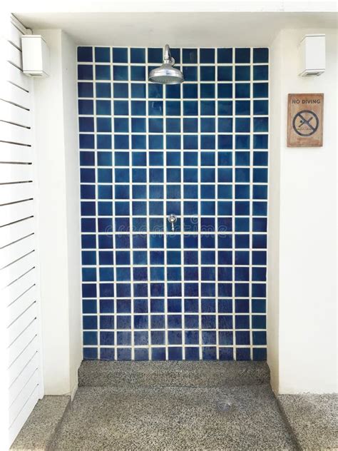 Swimming Pool Shower Area stock photo. Image of clean - 50701588