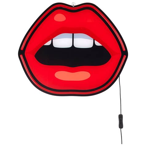 Seletti "Studio Job-Blow" Neon Lamp With Transformer, Mouth For Sale at