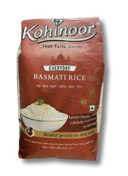 KohINoor Рис индийский Басмати 1 кг - купить с доставкой по выгодным ...