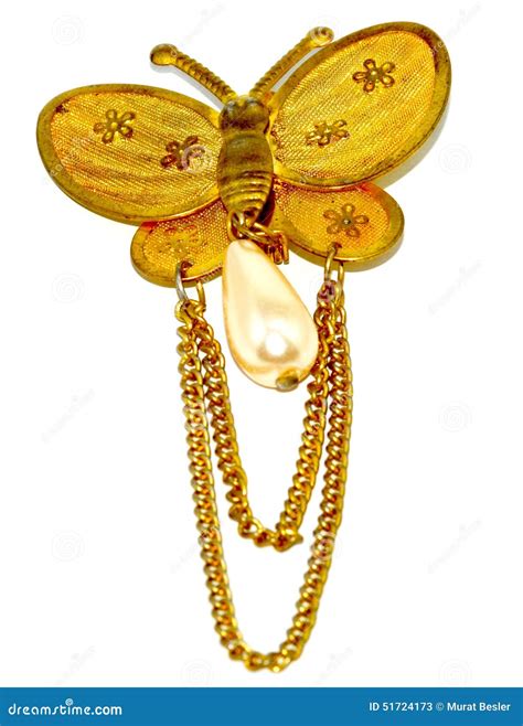 Golden butterfly stock image. Image of jewellery, decorative - 51724173