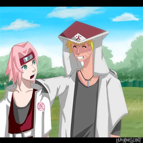 Naruto the Hokage and Sakura by Lunamescent on DeviantArt