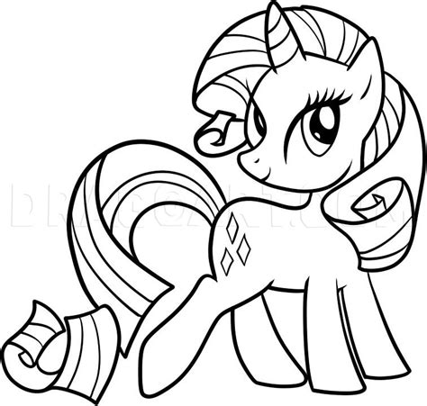 how to draw rarity from my little pony