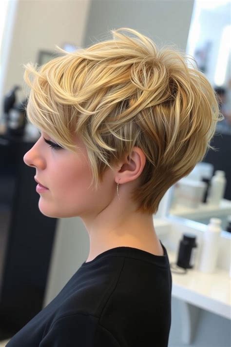 40 Pixie Haircuts for Modern Women : Golden Blonde Tousle Pixie