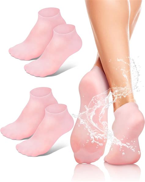 Amazon.com : BLATOWN 2 Pairs Silicone Moisturizing Foot Socks, Soft ...