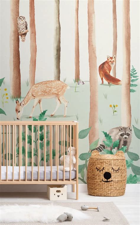 animal nursery wallpaper 8