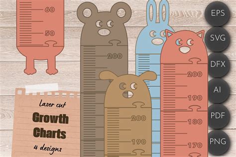 Animals Height Growth Charts Bundle Graphic by DatsenCreate · Creative ...