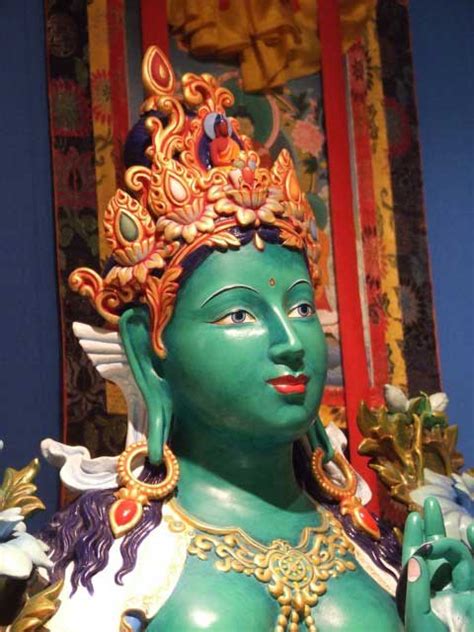 Green Tara statue gilding & painting | Buddhist Art, Thangka Painting ...