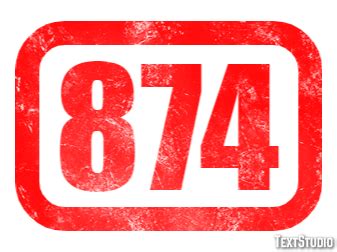 874 Text Effect and Logo Design Number