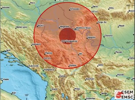 Србија: Земљотрес од 3,6 Рихтера