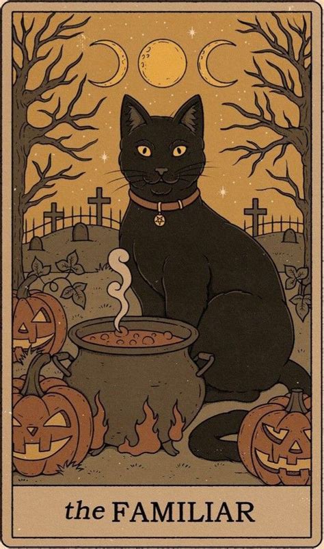 Pin by Севик on хэллоуин🎃 | Black cat art, Halloween art, Black cat