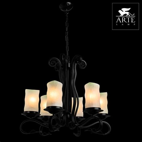 Черная люстра с белыми плафонами. A7915LM-6BK Arte Lamp - скидка ...
