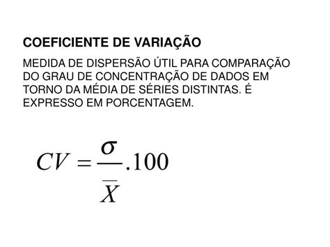 O Que É Coeficiente De Variação - PPT - COEFICIENTE DE VARIAÇÃO PowerPoint Presentation, free download ...