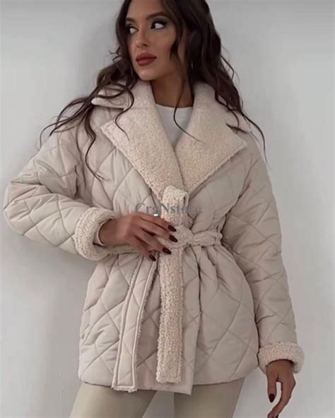 Куртка Женский Pull&Bear абрикосовый Полиэстер, размер 44 Длинный ...