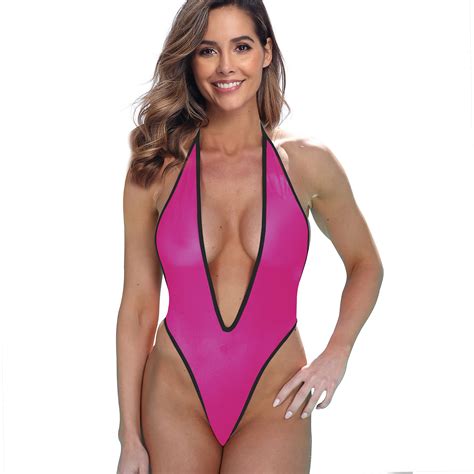 Snapklik.com : Sheer Bikini One Piece Thong Swimsuits For Women Thong