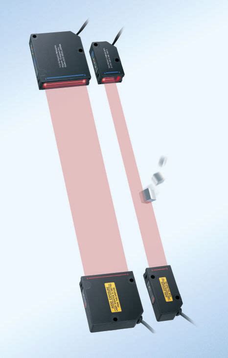Through-beam photoelectric sensor / rectangular / laser - RITM Industry