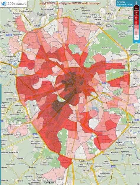 Карта престижности (по районам Москвы) «Интересности»