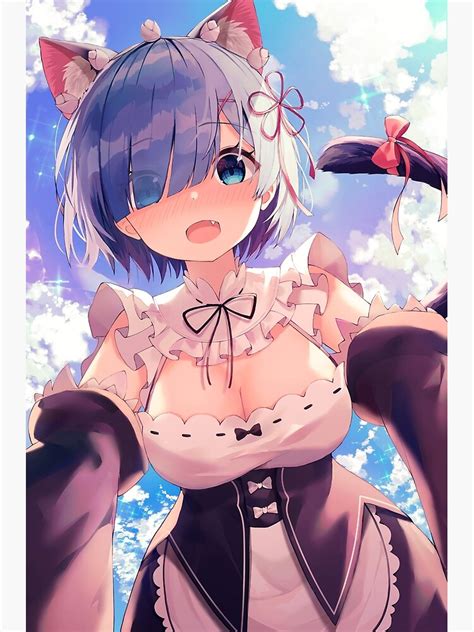 cute rem neko adorable waifu cat kawaii   anime rz girl art