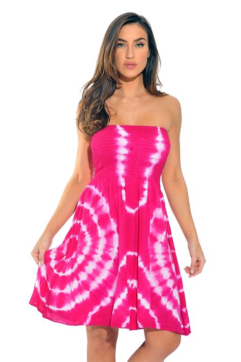 Riviera Sun Women's Strapless Tube Short Summer Dress - Casual and