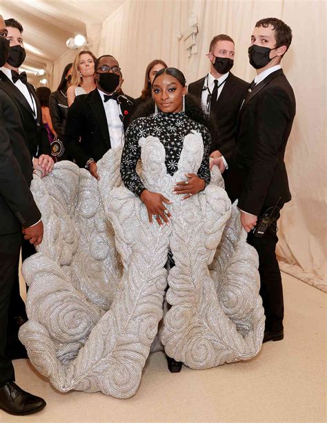 Simone Biles Makes Met Gala Debut Wearing 88-Lb. Custom Athleta Look