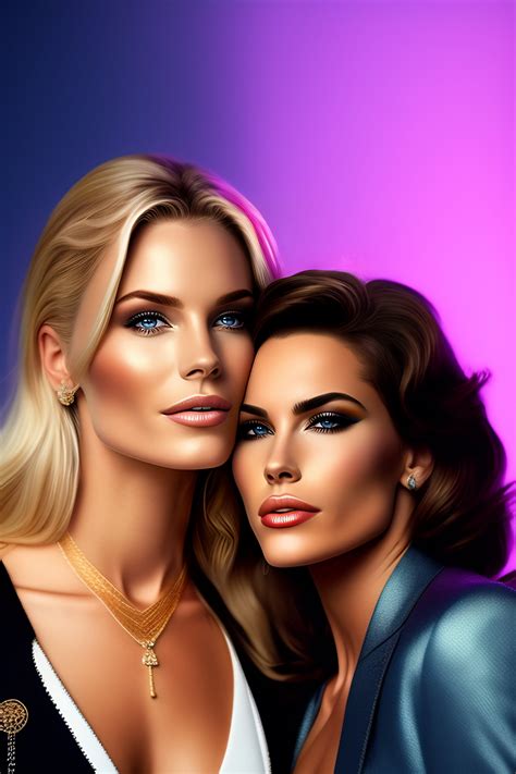 Lexica - Lesbian love and kiss, blondie and brunette