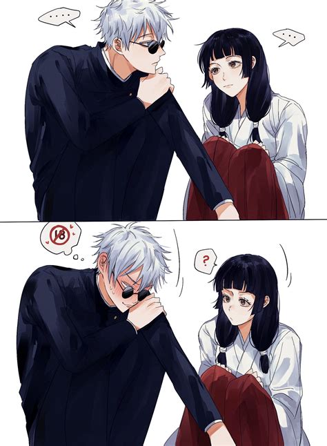 gojou satoru  iori utahime jujutsu kaisen drawn  matchiginger
