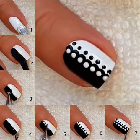 6 easy step by step nail art design tutorials for beginners – Artofit