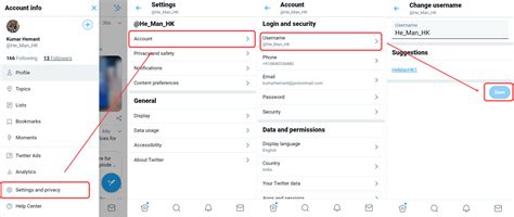 how to change a twitter handle
