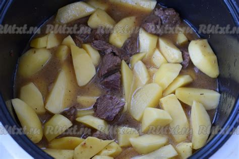 Жаркое из говядины с картошкой в мультиварке: 11 фото в рецепте