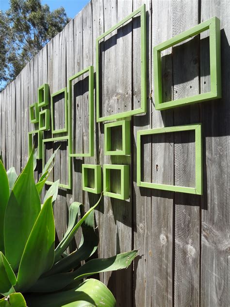 Outdoor Wall Art – Frame Collage | Diy garden fence, Fence decor ...