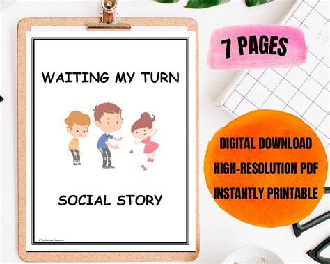 Printable Social Story: Taking Turns - Social Skills (PDF) - Etsy