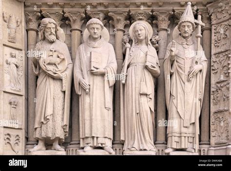 Architectural details of Cathedral Notre Dame de Paris Stock Photo - Alamy