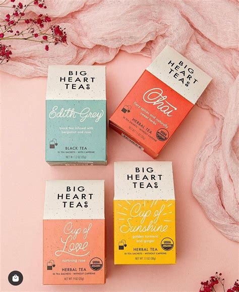 Big Heart Tea Co. Tea Bags | Big heart, Tea box design, Herbal tea