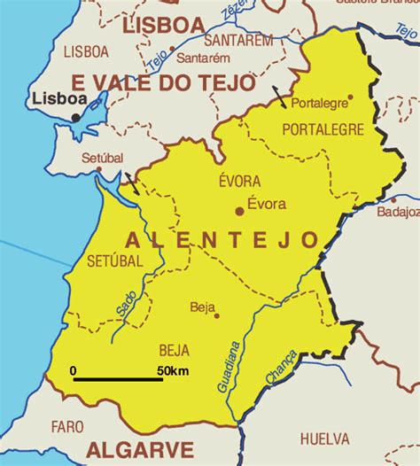 map   alentejo region  portugal full size gifex