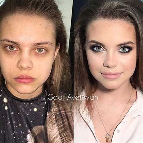 Фотографии девушек до нанесения косметики и после, реально некотрые ...