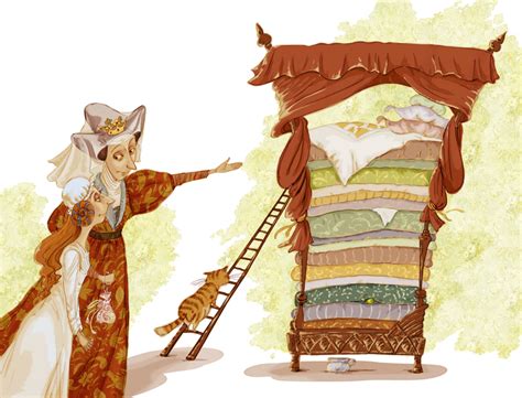 Иллюстрация Принцесса на горошине в стиле другое | Illustrators.ru