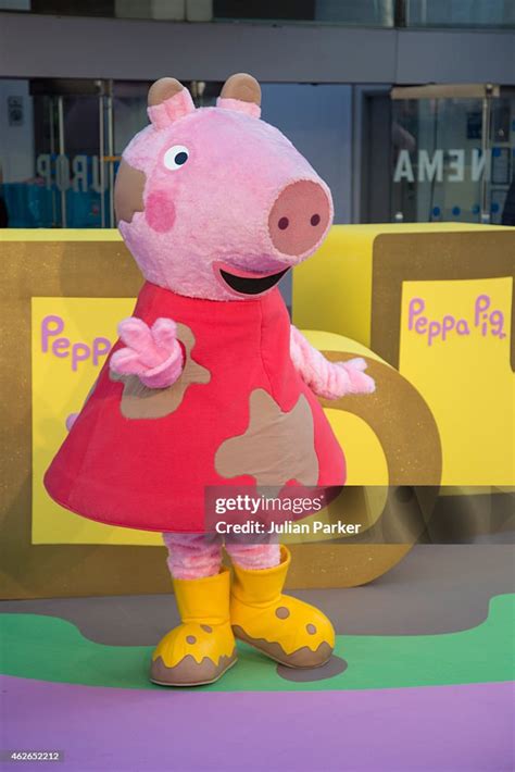Peppa Pig attends the UK premiere of 'Peppa Pig: The Golden Boots' at ...