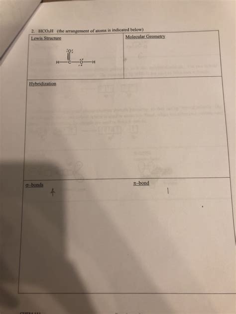 Solved 2. HCOH (the arrangement of atoms is indicated below) | Chegg.com