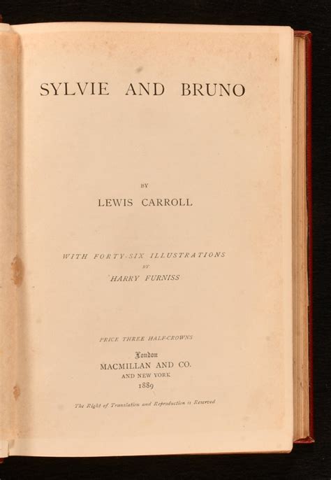 Sylvie and Bruno by Lewis Carroll: Very Good Indeed Cloth (1889) First ...