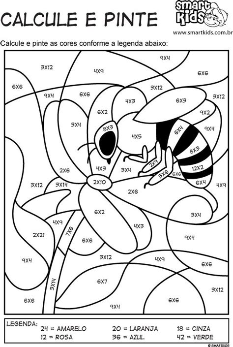 Multiplicação Para Colorir - Tabuada de Multiplicação para Colorir | Atividades de arredondamento ...