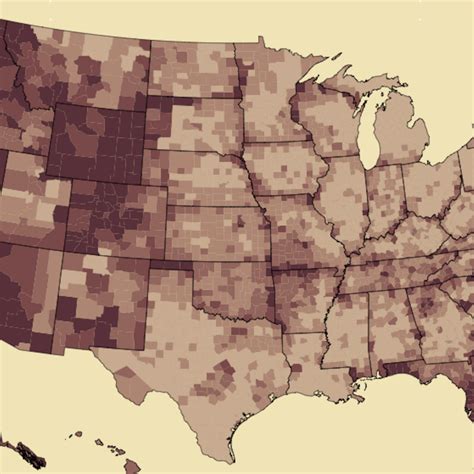 Native American Population Map Native Americans In The United States