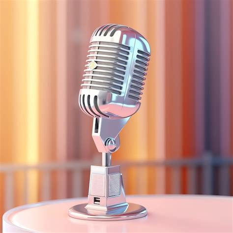 Premium AI Image | A microphone with the letter e on it