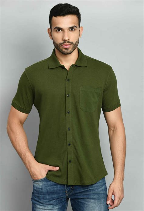 Men's Olive Smart Fit Solid Shirt – SQUIREHOOD