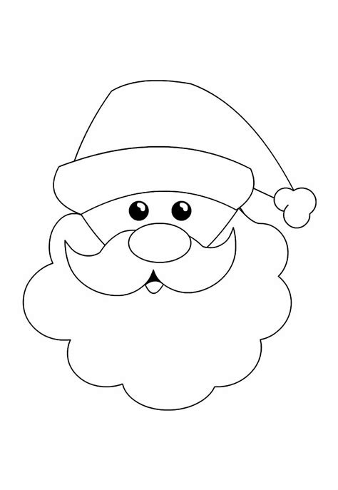 Rosto De Papai Noel Para Imprimir - Moldes de Papai Noel para Imprimir e Recortar - Tudo Para Colorir