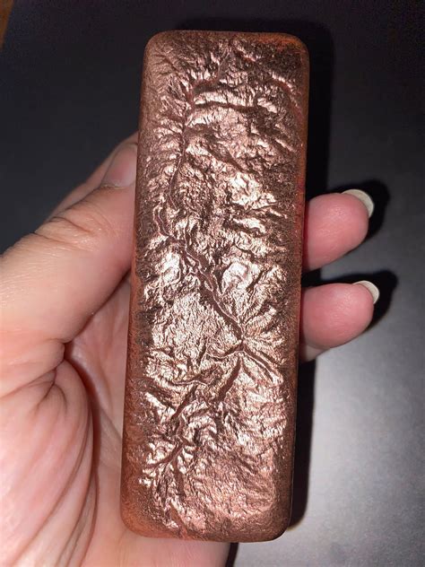 hand poured copper ingot   pound  sizes  etsy