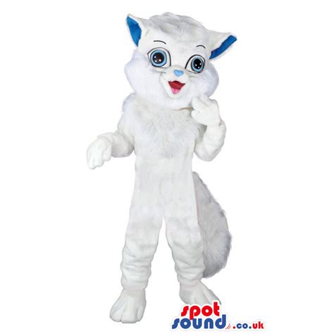 buy mascots costumes  uk plain white pussy cat animal mascot