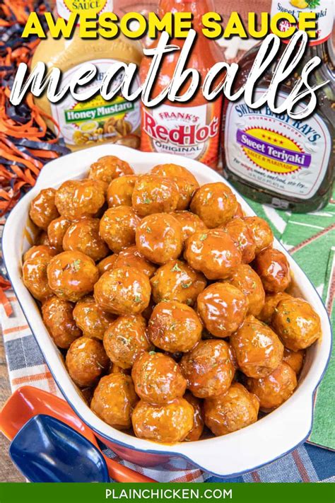 Awesome Sauce Party Meatballs - Plain Chicken