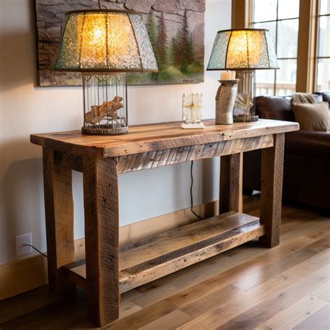 natures rustic sofa table